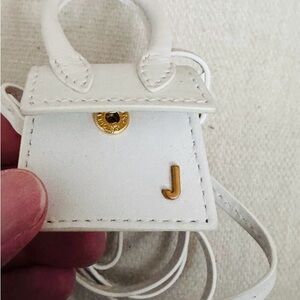 Jacquemus MICRO Le Petit Chiquito Bag White and Gold Authentic